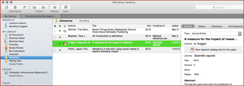 Mendeley: Organize Your Research Library