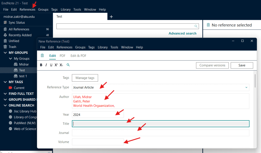 EndNote: Advanced Reference Management